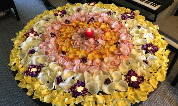 Mandala ceremony for honoring a new relationship.